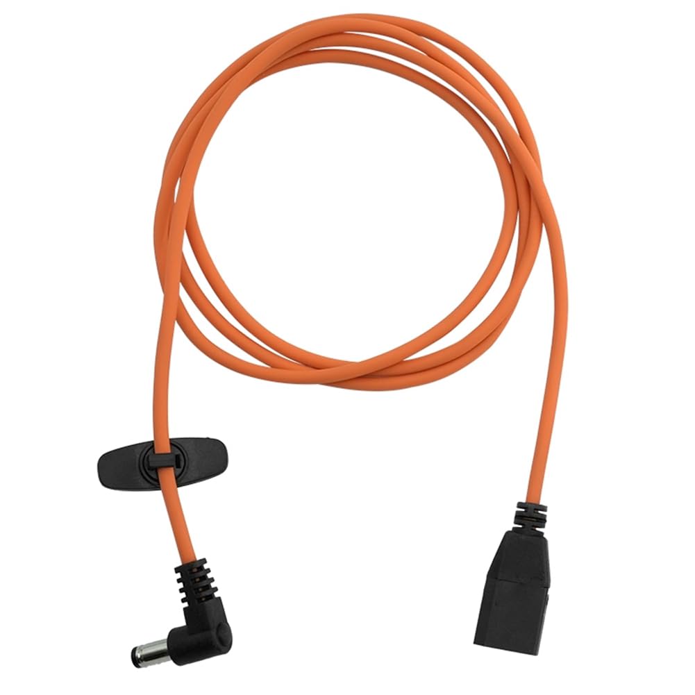Male to DC5521 Power Cable- Silicone Design for FPV Goggles Battery Connections Orange