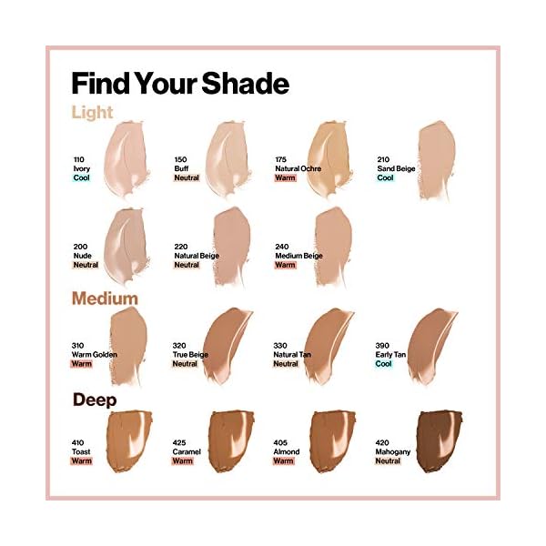 Revlon-ColorStay-Full-Cover-Longwear-Matte-Foundation-Heat-Sweat-Resistant-Lightweight-Face-Makeup-Natural-Beige-220-10-oz Revlon Liquid Foundation, ColorStay Face Makeup for Normal and Dry Skin, Longwear Full Coverage with Matte Finish, Oil Free, Natural Beige, 1.0 Fl Oz