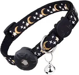 Coleira para gatos AirTag, coleira de segurança para gatinhos com suporte para Airtag da Apple, linda coleira GPS para gatos com sino [preto], coleiras leves para gatos, gatinhos e filhotes