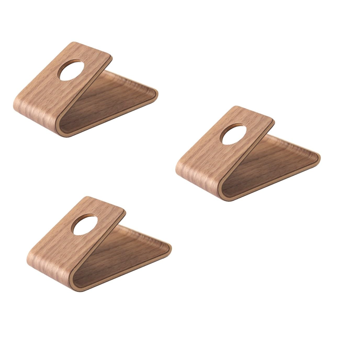 Artibetter 3stücke Holz Handyhalterung Für Smartphones Und Tablets Kreativer Tisch-ständer Aus Nussbaum Stabil Und Langlebig Für Büro Wohnzimmer Und Studium Unterstützt Freihändiges