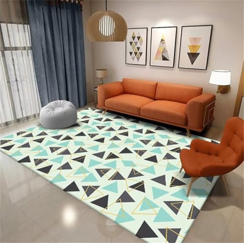 Tapis de sol bureau bleu 50x80cm lavable et moderne - 2