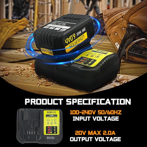 Byczone Replacement Battery Charger Dcb112 For Dewalt 20V Lithium-Ion Battery thumb #5