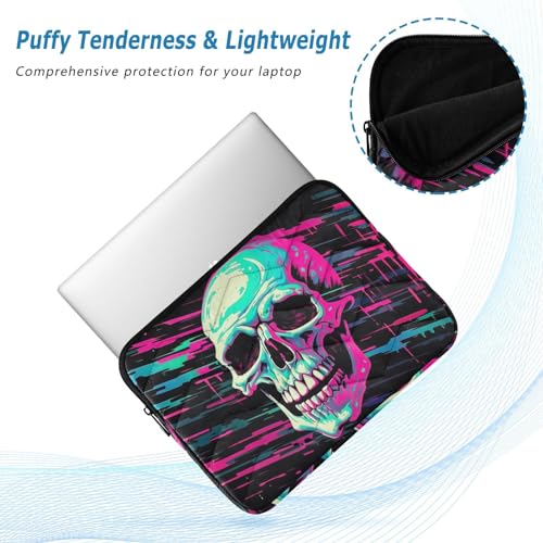 Funda para portátil 13-14 pulgadas impermeable con diseño calavera miniatura 5