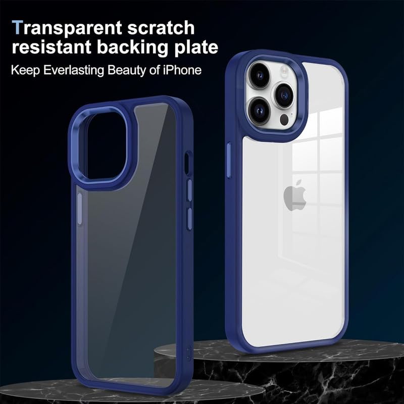 Image of for iPhone Case 15 Plus, [Anti-Yellowing Technology] [Military Grade Drop Protection] Shockproof Slim Hybrid Phone Case for iPhone 15 Plus - Indigo Blue