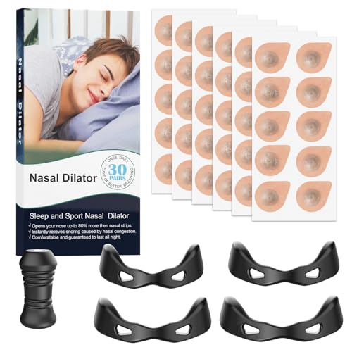 60PCS Magnetic Nose Strip for Breathing, Anti Snoring Devices, Breathing Nasal Strip, Magnetic Anti-Snoring Sleep Nasal Strips, Snoring Aids for Men and Women