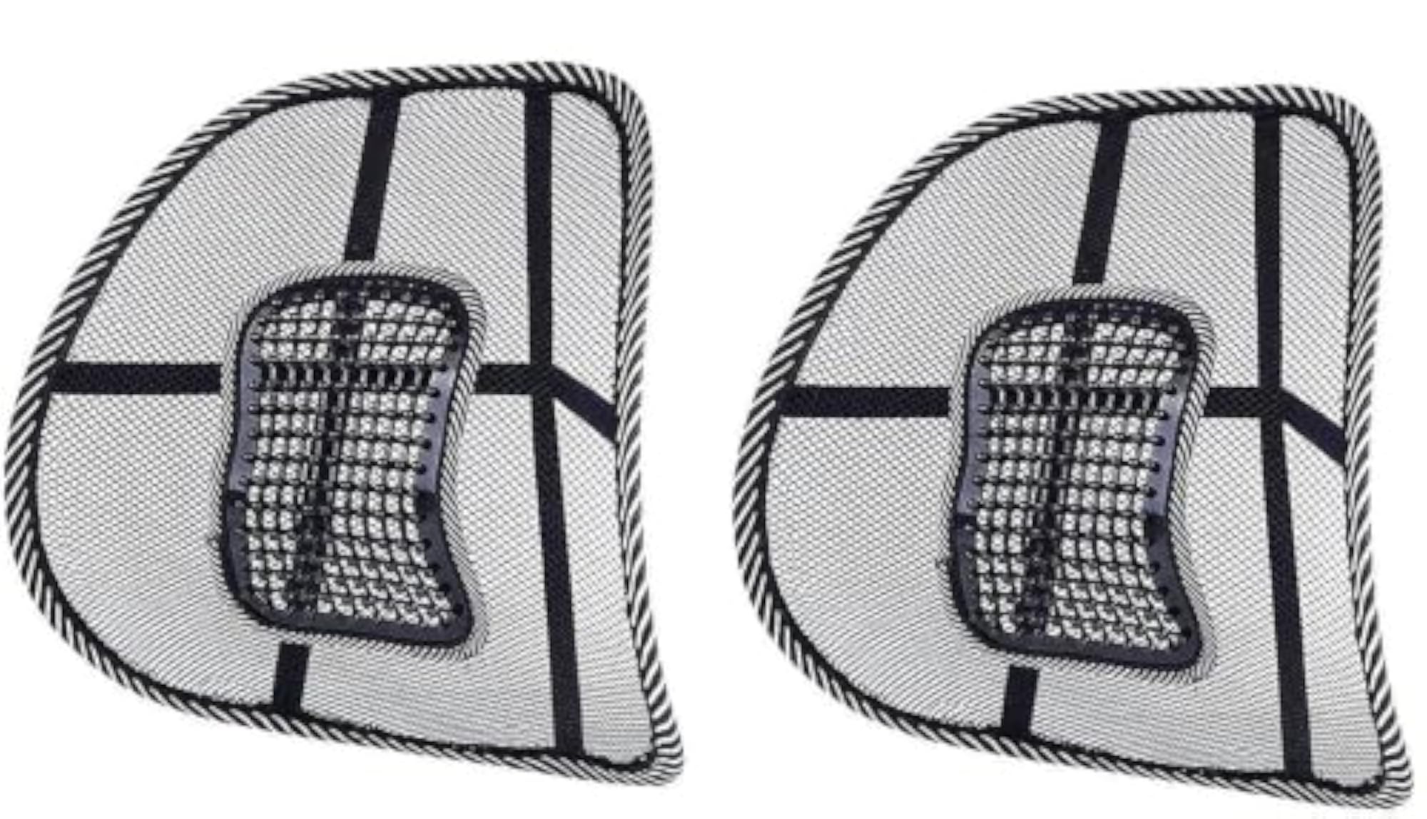 Mesh Ventilation Back Rest with Lumbar Support Cushion Pad