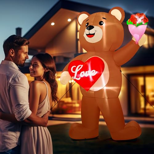 Ours gonflable géant avec cœur idée surprise Saint-Valentin - 7