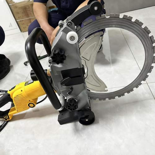 pealiritansemen Sierra De Anillo Eléctrica, Motor De Cobre Puro De 8000 W, 2200 RPM, Hoja De 40 cm/50 cm Y Corte En Húmedo, Máquina para Ranurar Paredes, para Obras, Reformas del Hogar 29cm