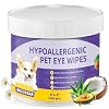 Eyes Wipes for Dog & Cat – Dog Eye Wipes Tear Stain Remover, Soft Pet Wipes for Gently Cleaning Eyes – Coconut Oil Pet Cleaning Grooming Deodorizing Wipes for Eyes, Face, Wrinkle