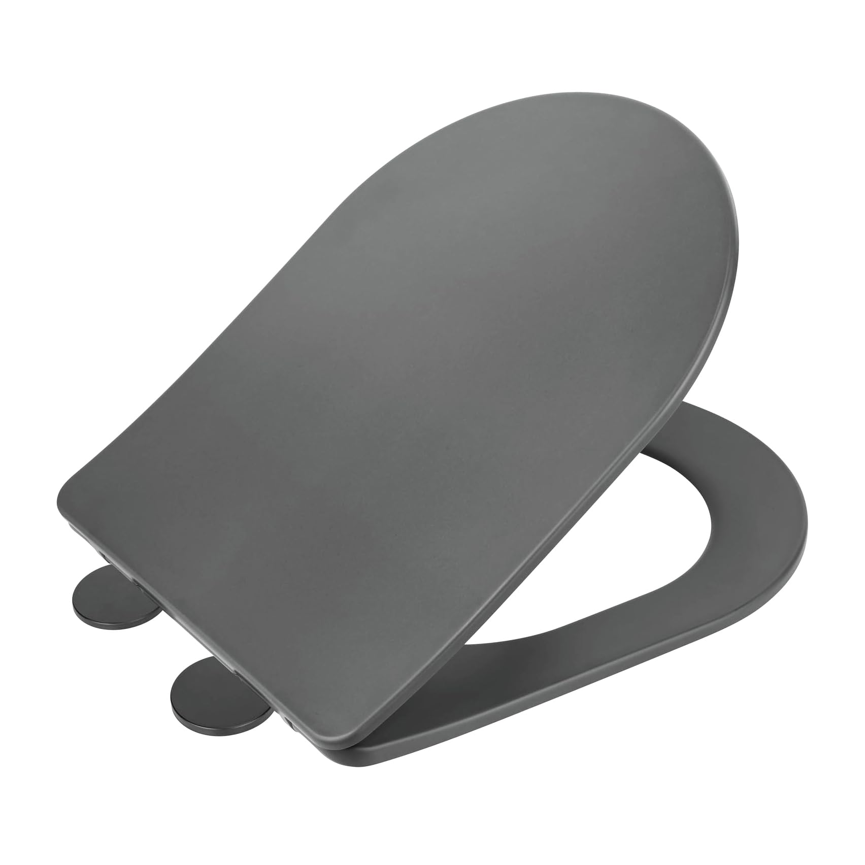 D Shaped Soft Close Toilet Seat, Heavy Duty Urea-Formaldehyde, Quick Release, Easy Clean, Adjustable Hinges, Top Fixing, 360x460mm, Bathroom Accessories