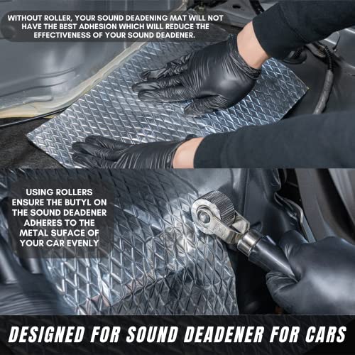 Sunplustrade Sound Deadening Roller Metal Installation Tool For Auto Car Sound Deadener Mat Application Installation Roller Hand Tool #TOP1