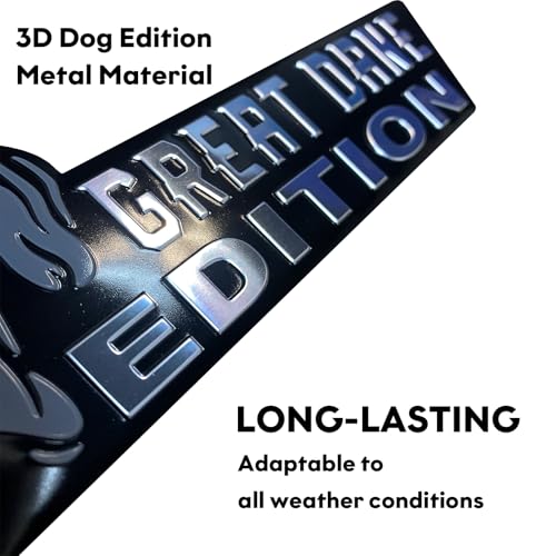 Image of Dog Edition 3D Car Badge, Laser Cutting Metal Emblem, Cute Dogs Decals (Great Dane)