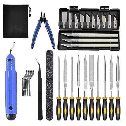 Image of Serplex 32Pcs 3D Print Tool Kit 3D Print Tool Accessories Kit Includes Debur Tool, Cleaning, Finishing and Printing Tool, 3D Printer Accessories for 3D Print Removing, Cleaning, Finishing