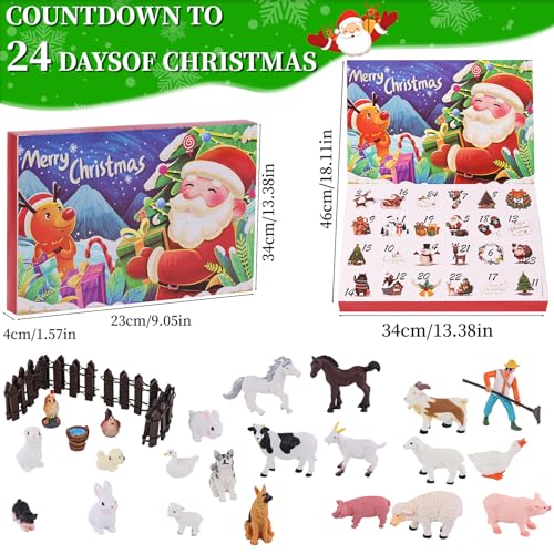 Christmas Advent Calendar 2025 24 Days Christmas Countdown Calendars Animals Farm Advent Calendar Animals Dogs Farm Christmas Calendar for Small Children Boys Girls