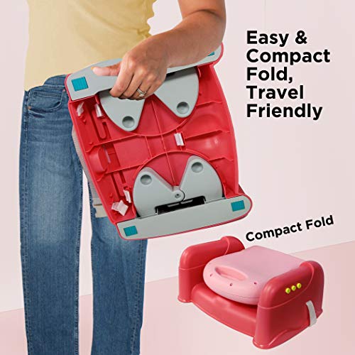 Image of Luvlap BabyFun 2 in 1 Feeding Chair & Booster Seat, Portable (Red)