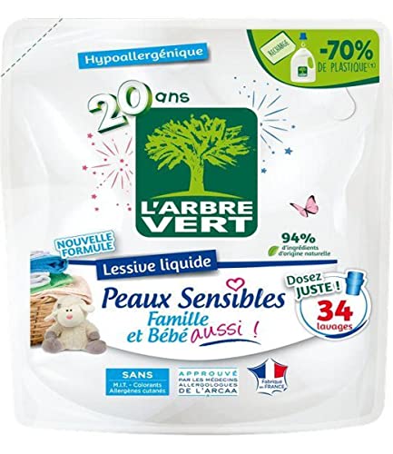 'arbre recharge lessive liquide peaux sensibles 1 53 - vue 6