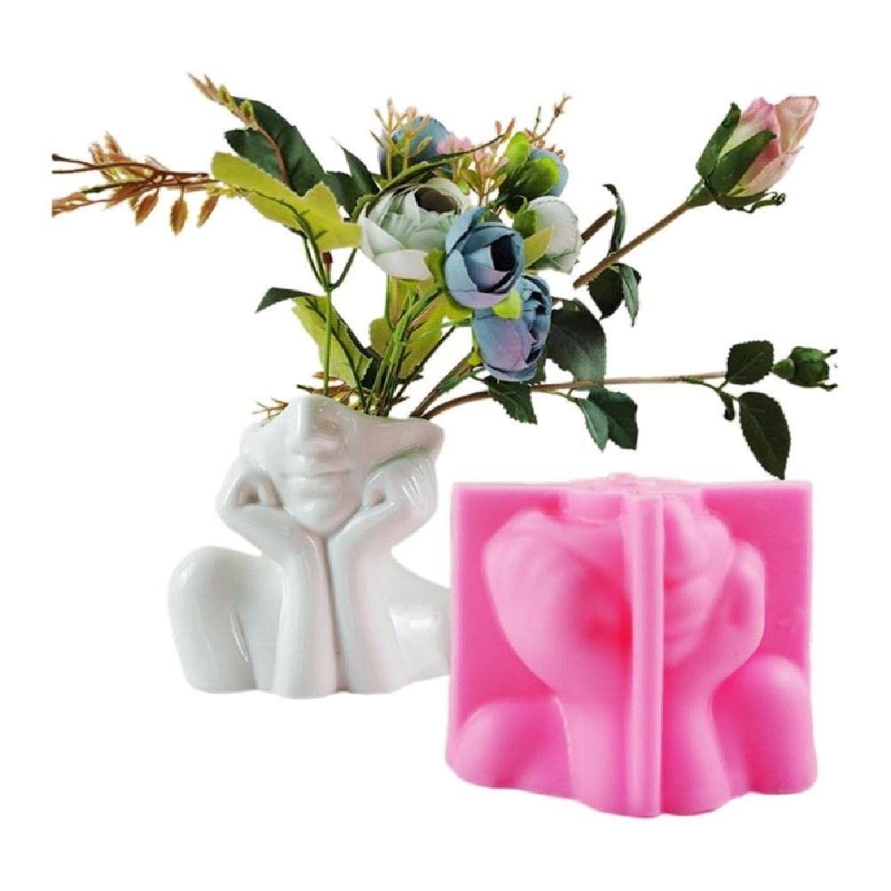 Moule en silicone pour pot de fleurs en béton et résine époxy