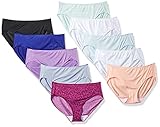 Hanes Women's 8 Pack Microfiber Hipster (Bonus +2), Assorted, 6