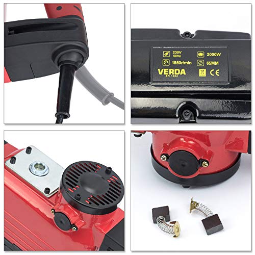 Abbruchhammer 2000 Watt Zubehör KOFFER + 5-tlg Set Meißel SDS-HEX VERDA SN1402Z – Bild 3