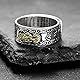 Feng Shui PiXiu Ring,Kucheed Verstellbare Mantra-Fingerringe für Männer und Frauen,Graviertes Sutra MANI Amulett Doppelter Schutz Reichtum Liebe Wohlstand,Buddha Band Schmuck Geschenk (2Stk-A)