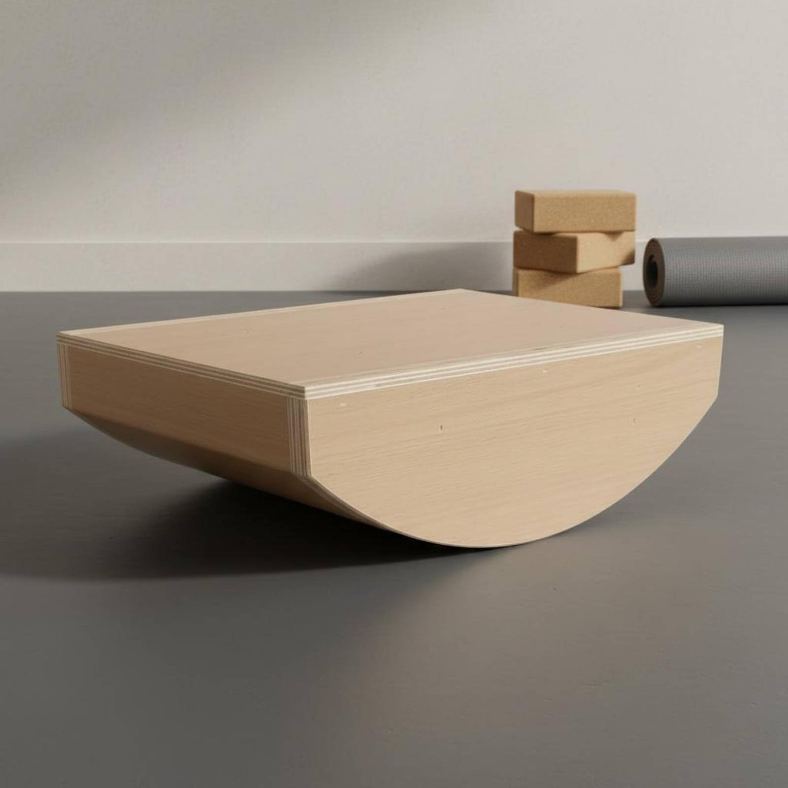 Tavola Pilates Bilanciamento Tavola Equilibrio Tavola Rocker Attrezzo Health in Legno Portatile per Esercizi di Equilibrio Allungamento E Rinforzo