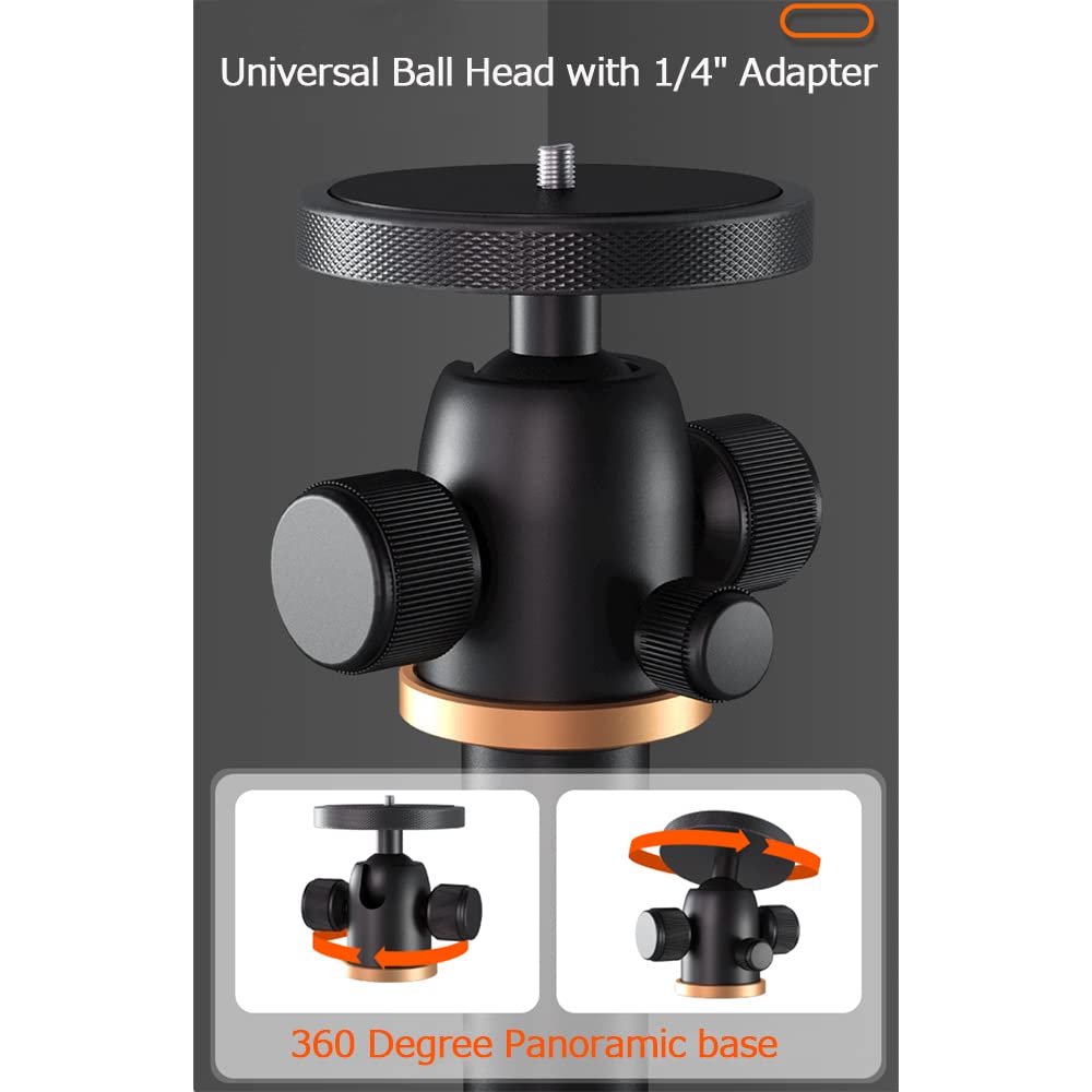 HIBORI Projector Stand, Universal Projector Mount, 360° Rotatable, Height Adjustable, Projector Ceiling Mount Compatible with Video Projector Vlog DVR Camera for Home Office