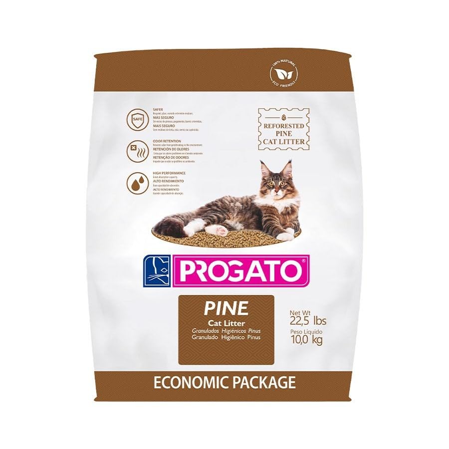 Qual a Melhor Areia para Gatos: Fina ou Grossa? Melhores Ranking 7 GRANULADO PROGATO PINUS 10KG