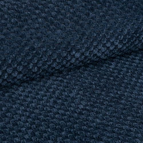 PAW TEXTIL – Onega tela por metros 146 cm – Tela de terciopelo suave y mate – 300 g/m² – 35.000 Martindale – Impermeable y apta para mascotas – Tela para tapizar sofá, silla, paneles – Azul marino