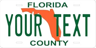 Florida 1978 License Plate Personalized Custom car Bike Motorcycle Moped License Plate 6x12 inches