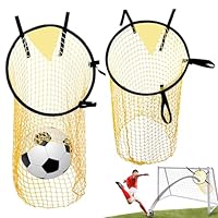 Fußballtor Zielnetz Fussball Ziel Tasche Ecke Schießen Ziele Fußball Zieltraining Tor Zielnetz Fußballtorzubehör Fokus Fußballzielnetz für Training mit Rahmen für Schießgenauigkeit Verbesserung 45x60c