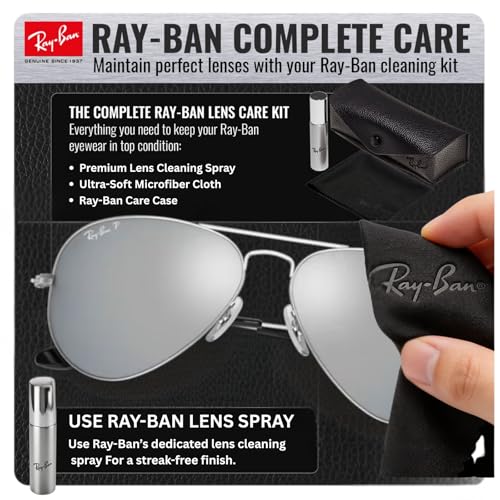 Image of Ray-Ban RB3025 AVIATOR MIRROR Pilot Shaped Sunglasses for Men & Women with Official RAYBAN Eyewear Kit