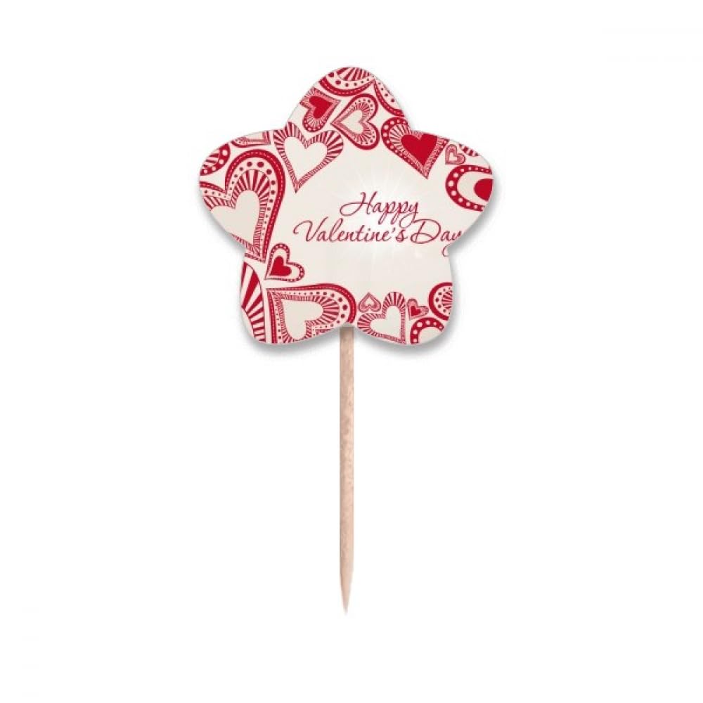 Cure-dents cœurs rouges Happy Valentine's Day pour une table de Saint-Valentin romantique