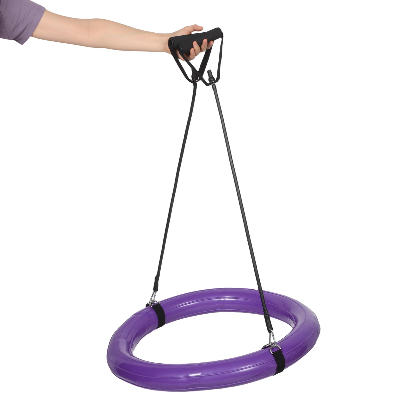 Hemobllo Base per Palla da Yoga 60cm in PVC, Supporto Fisso Ring | 1 Pezzo Porpora, Impugnatura Integrata, Struttura Spessa per Casa e Attività All'aperto