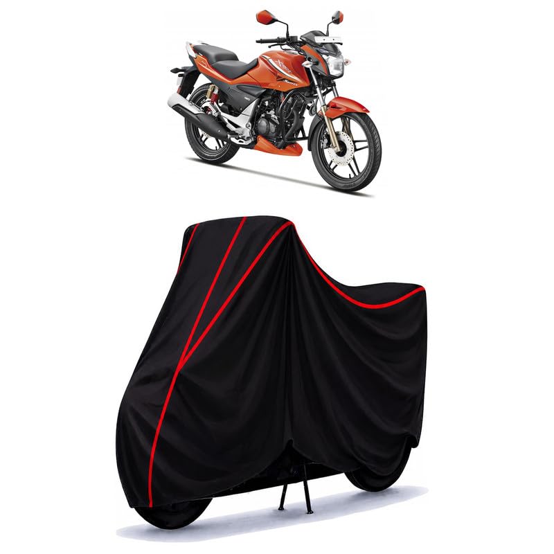 Image of Hero CBZ Xtreme 150 Water Resistant Bike Cover for All Motorcycles & Rain | Heavy Duty Taffeta Fabric | UV Protection, Dustproof, Scratchproof | All Weather Two Wheeler Body Cover with Elastic Bottom