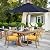 Topotdor Outdoor Chair Cushions Set of 2, 17"x16"x2" Waterproof Patio Chair Cushions for Outdoor Furniture, Round Corner Outdoor Seat Cushions Color Fastness Chair Pads with Ties, Yellow