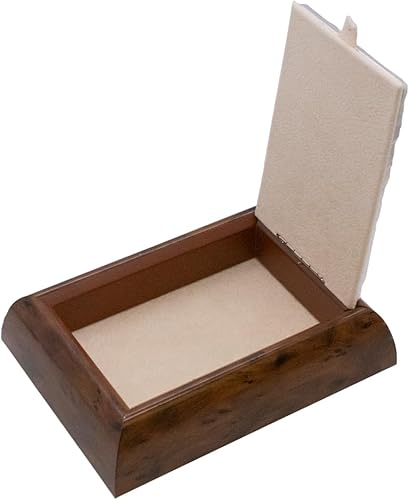 Miniatura 2 de Caja de recuerdo de madera y metal de San Miguel  Patrón de la policía y los soldados  Caja de madera con tapa de placa de metal plateado  Gran