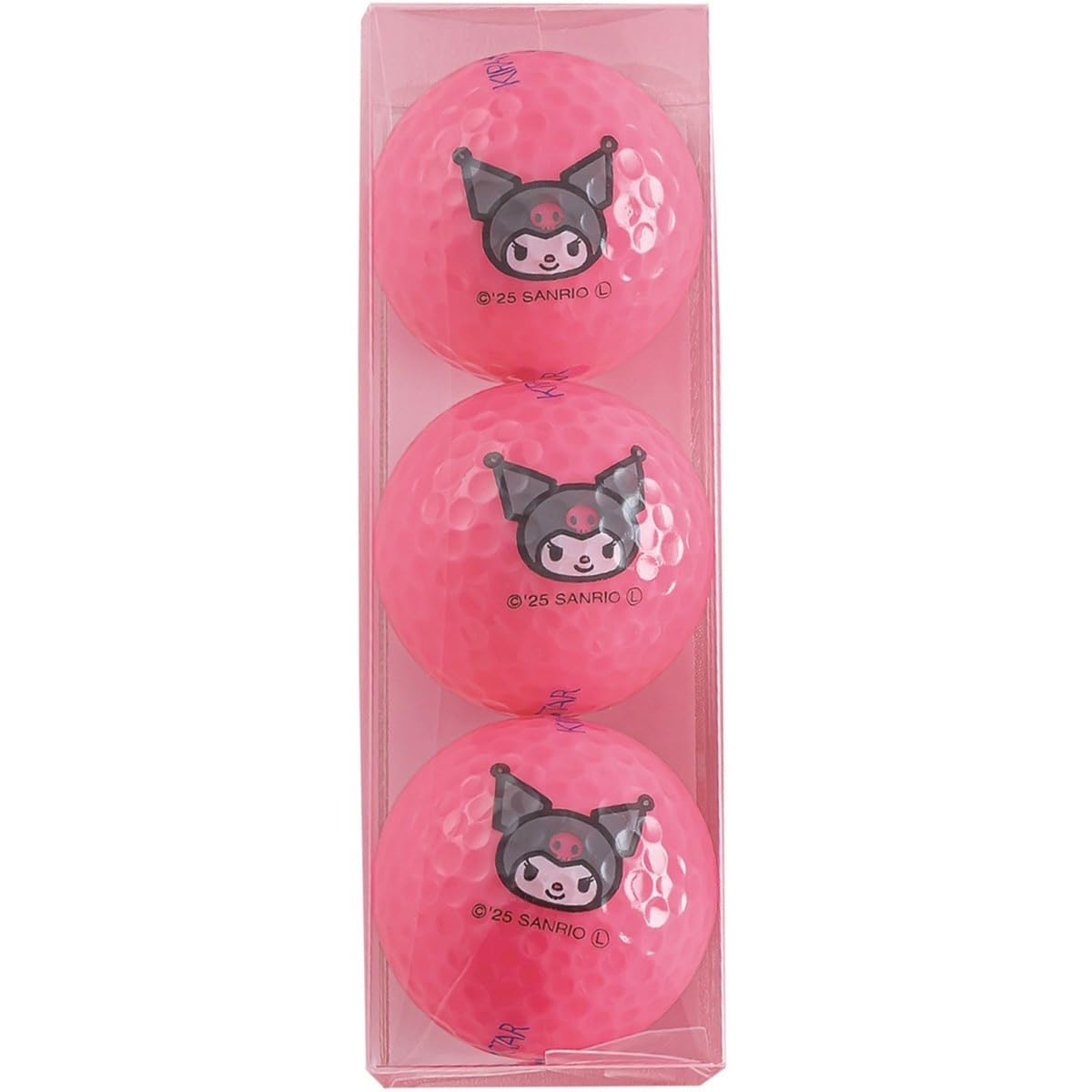 Kasco KIRA STAR x Sanrio Kuromi Golf Balls 8 Pack Pink High Vis Japan
