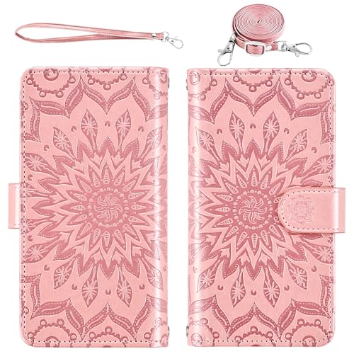 Coque iPhone 16 Pro Asuwish portefeuille détachable dorée avec protège-écran - 3