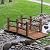 Giantex 5 FT Wooden Garden Bridge, Stained Wood Arc Footbridge with Railings, 400 lbs Capacity, Decorative Pond Bridge for Outdoor Garden Yard Backyard Creek Farm (Brown)