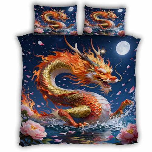 Housse de Couette 220x240 Dragon Impression 3D Haute Définition - 2