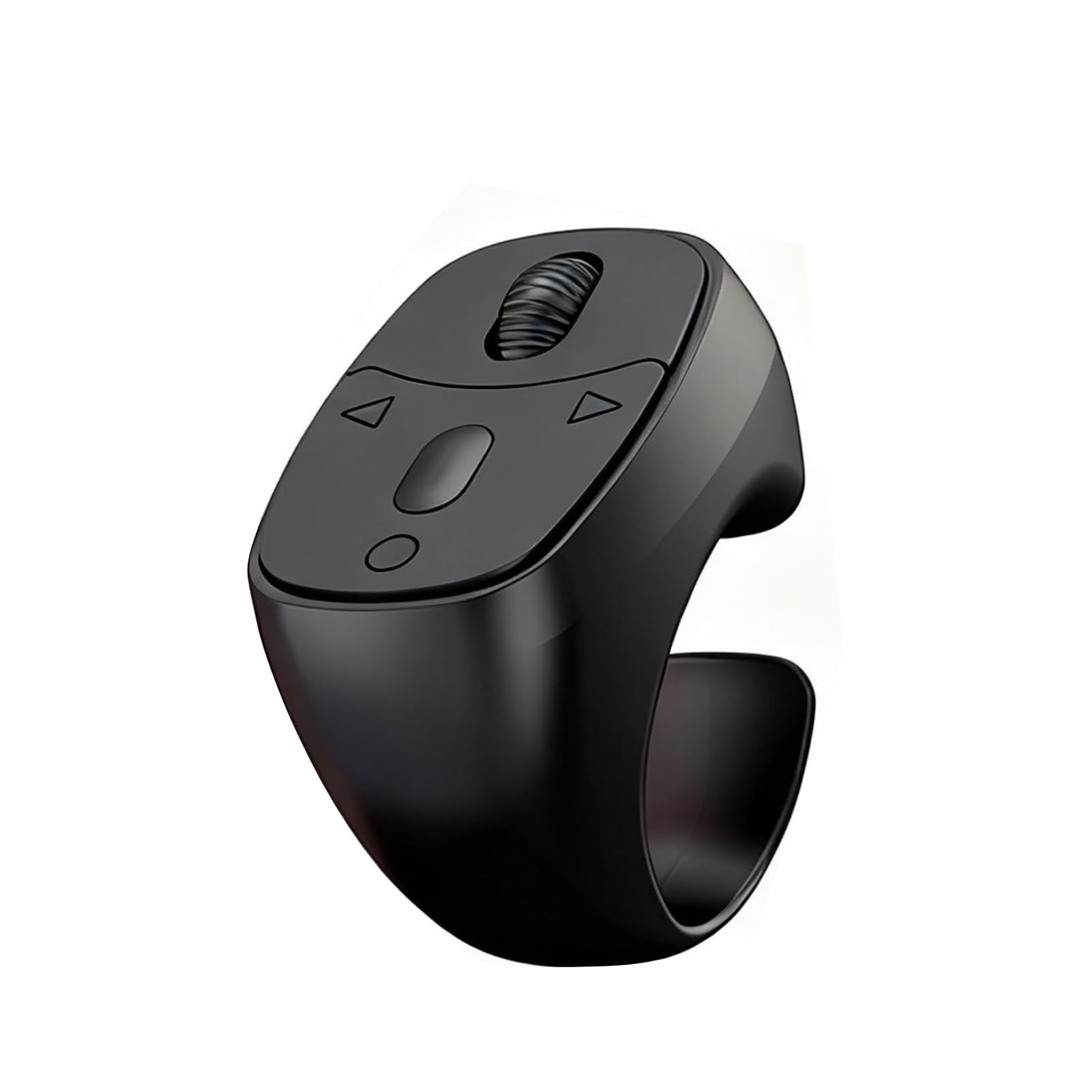 Bague De Défilement À Distance, Souris Bague, Télécommande Bluetooth 5.3 pour Application De Lecture Électronique, Appareil Photo, Enregistrement Vidéo, Universelle (Black)