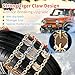 Tire Chains for Car SUV Pickup Trucks, Adjustable Portable Emergency Tire Chains, Snow Chains for Tire Width（225-285mm), 6Pcs