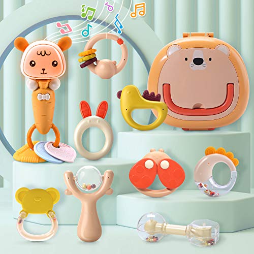 Image of CUTE STONE Baby Rattles Set