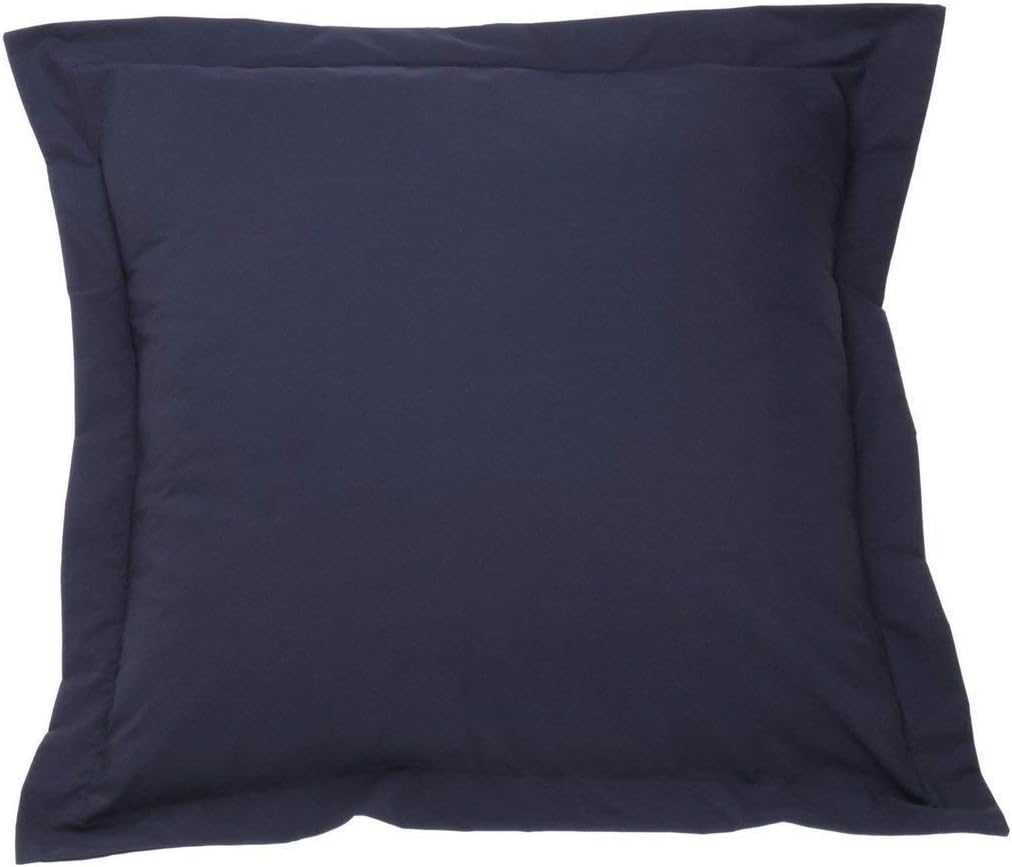 Euro European Ivory Pillow Shams Set of 2 - Luxury 600 Thread Count Cushion Cover, European Square Decorative Tailored Poplin Pillow Cover 100% Egyptian Cotton (2 Pack, Euro 24x24)