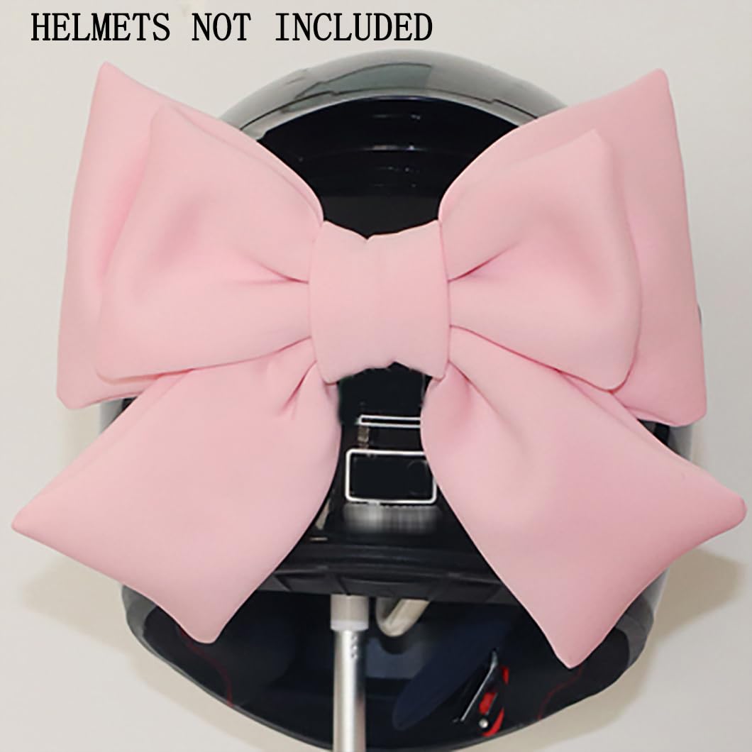 1 Piece Large Bow Helmet Decoration - Helmet Accessories & Embellishments for Ski, Motorcycle & Snowboard - Black
