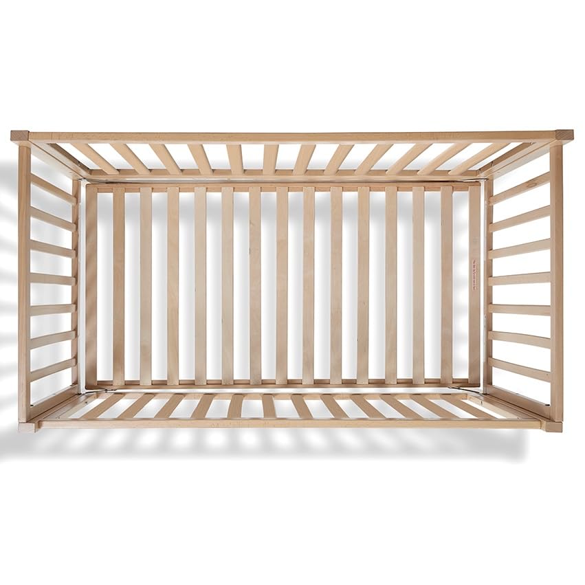 Sorelle Essex Euro 4-in-1 – Nursery Furniture Set, Wooden Baby Crib with Non-Toxic Finish, Integrated, Toddler Bed, Daybed, and Full-Size Bed Conversion Kit – Natural