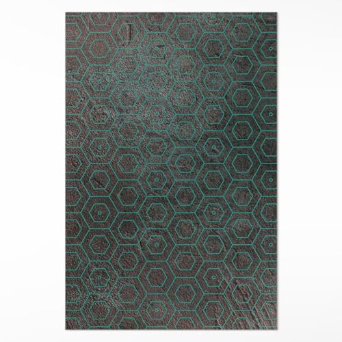 Tapis de salon géométrique Floorart Design en vinyle résistant aux UV