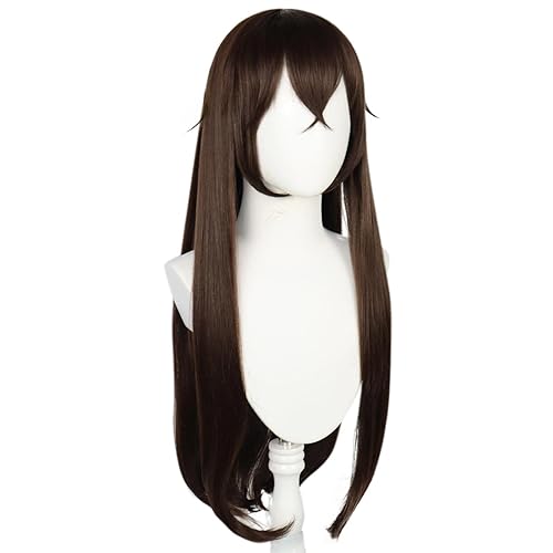 Miniatura 2 de Aadesso Peluca de cosplay de anime marrón ámbar para juego Genshin Impact Cosplay Halloween pelucas de pelo