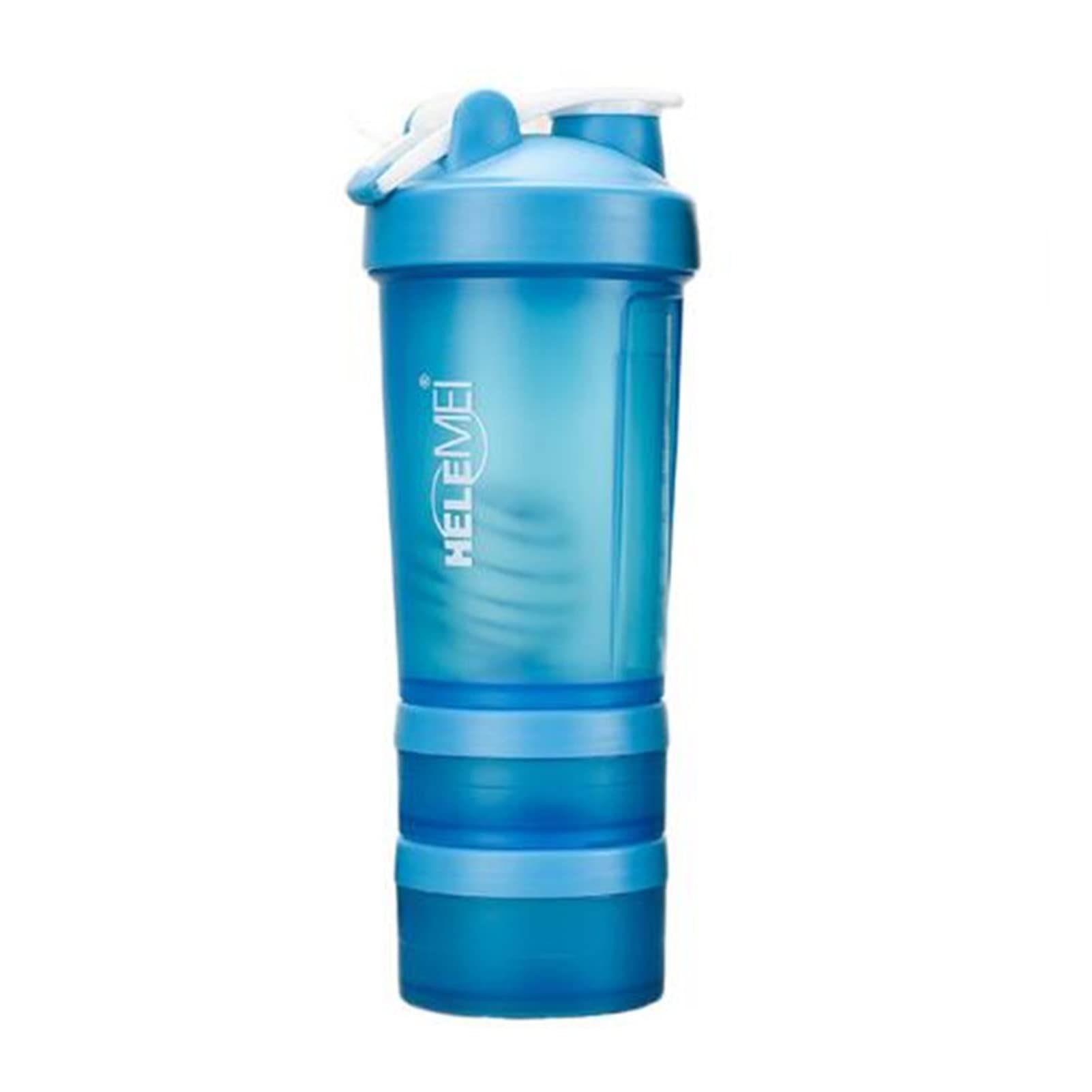 Twey Protein Polvo Shaker Botellas Spring Shaker Cup Gym Three Capas Shaker Protein Milk Shaker Deporte Botellas de Agua