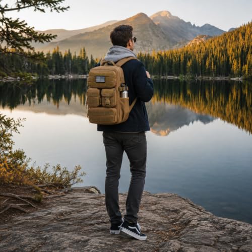 Image of Small Tactical Backpack for Men, 25L Military MOLLE EDC Daypack